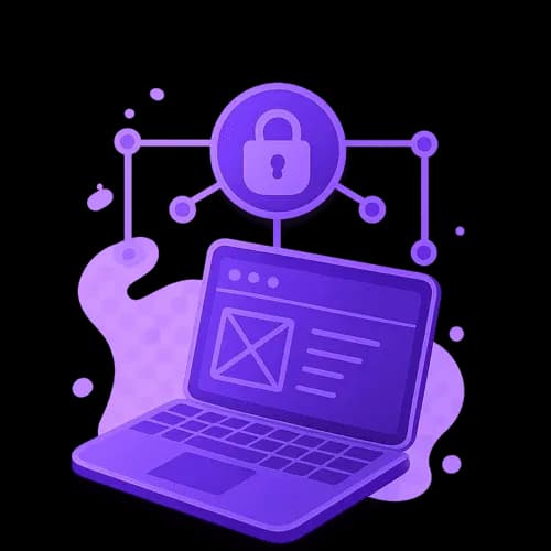 Imagen holografica de una nube, notebook, seguridad